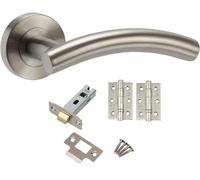 Golden Grace Arched T-Bar Internal Door Handle With Latch And Ball Bearing Hinges