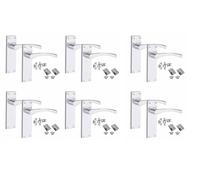 Golden Grace Astrid Scroll Latch Door Handles, Polished Chrome, 6 Sets