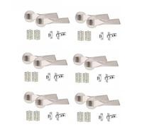 Golden Grace Aura Door Handles, Latch & Hinges, Satin Nickel, 6 Sets
