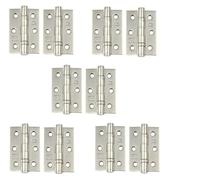 Golden Grace Ball Bearing Hinges in Polished Chrome Finish, Timber Door Hinge - 5 Pairs - 75mm 3"