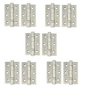 Golden Grace Ball Bearing Hinges, Polished Chrome, 75mm 3 Inch, 5 Pairs | Includes matching screws for installation, offering heavy-duty metal construction for internal timber doors.