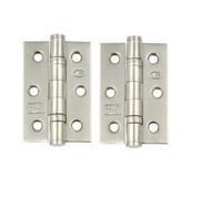 Golden Grace Ball Bearing Timber Door Hinges, Polished Chrome, 75mm 3" 1