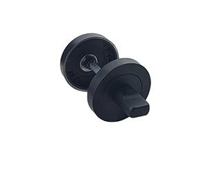 Golden Grace Bathroom Thumb Turn & Release Set, 50mm Rose, Matt Black