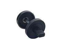 Golden Grace Bathroom Thumb Turn & Release Set, 50mm Rose, Matt Black | Includes fixing screws for simple installation, with a concealed rose plate that works with deadbolts or mortise locks.