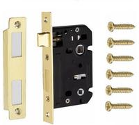 Golden Grace Bolt Through Electro Brass Bathroom Mortise Lock 2.5" 64mm Backset Size