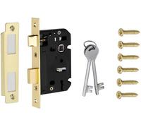 Golden Grace Bolt Through Electro Brass Finish 64mm 2.5" 3 Lever Sash Lock