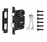 Golden Grace Bolt Through Matte Black Finish 64mm 2.5" 3 Internal Lever Sash Lock