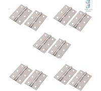 Golden Grace Butt Hinges for Timber Doors, 5 Pairs, Chrome, 75mm 3''