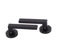 Golden Grace Delta Door Handles, Matt Black, Back Plate Size 53mm x 53mm | Includes fixing screws and Allan key for straightforward installation on internal wooden doors, backed by a 1-year warranty.