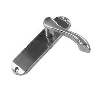 Golden Grace Door Handles Lever Latch in Satin Chrome Finish, Metal | Rare unique styling elevates home aesthetics, providing a distinct look tailored specifically for kitchen and bedroom doors.