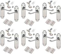 Golden Grace Epsom Scroll Door Handles, Polished Chrome, 168mm x 40mm