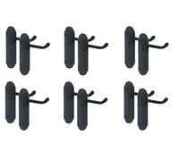 Golden Grace Epsom Victorian Latch Door Handles, Matt Black, 6 Pairs