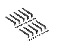 Golden Grace Flush Door Bolt in Matt Black Finish, Concealed Security French Double Door Bolts, Pack of 10-6" 150mm