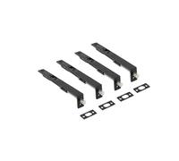 Golden Grace Flush Door Bolt in Matt Black Finish, Concealed Security French Double Door Bolts, Pack of 4-6" 150mm