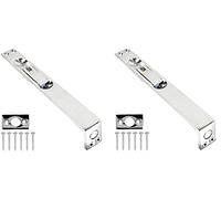 Golden Grace Flush Door Bolt in Polished Chrome Finish, Black, 2 Bolt