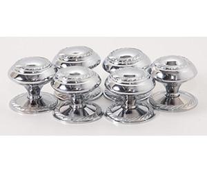 Golden Grace Geo. Cupboard Knob 2" Pair Chrome