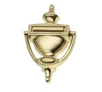 Golden Grace Georgian Design Door Knocker in Brass Finish, Traditional - 5"