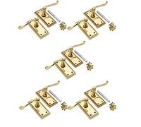 Golden Grace Georgian Lever Latch Door Handles, Polished Brass, 5 Pairs