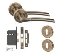 Golden Grace Indiana Door Handle Set with Thumbturn & Mortise Lock