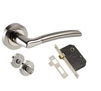 Golden Grace Indiana Duo Finish Bathroom Door, 51mm Diameter Backplate