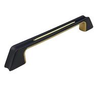 Golden Grace Kappa Unique Design Premium Quality Cabinet Cupboard Pull Handles Black and Gold Finish 96mm 160mm 224mm 288mm (96mm)
