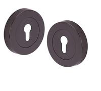 Golden Grace Key Hole Escutcheon 52mm Round Rose, Black Nickel
