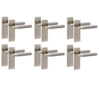 Golden Grace Knurled Door Handle Set, Antique Brass, 6 Pairs | Includes spindles and screws for quick fitting, with 150mm x 40mm backplates suitable for traditional heritage interiors.