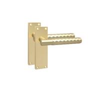 Golden Grace Knurled T-Bar Door Handle 150x40mm, 1 Pair Satin Brass