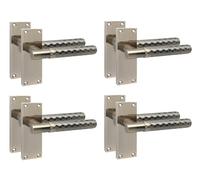 Golden Grace Knurled T-Bar Door Handles 120x40mm, Antique Brass, 4 Pairs | Includes fixing screws and spindles for quick installation, with elegant plain edge detailing for heritage or modern homes.