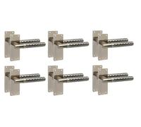 Golden Grace Knurled T-Bar Door Handles 120x40mm, Antique Brass, 6 Pairs