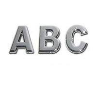 Golden Grace Letter B Door Sign Chrome Finish Self Adhesive Alphabets House Plate Plaque - 50mm