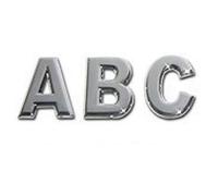 Golden Grace Letter C Door Sign Chrome Finish Self Adhesive Alphabets House Plate Plaque - 50mm