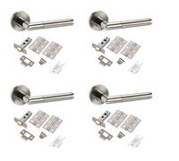Golden Grace Mitred Door Handle, Satin Nickel/Polished Chrome Dual Finish