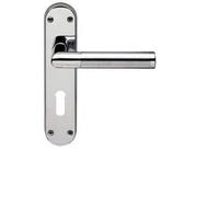 Golden Grace Mitred Lever Lock Door Handles on Backplate, 182mm x 45mm