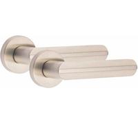 Golden Grace Modern Lima Knurled Design Satin Nickel Internal Door Handles