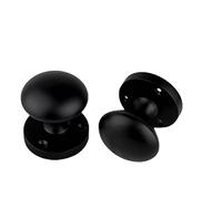 Golden Grace Mortice Sprung Door Knob Pair, Matt Black, 60x58mm