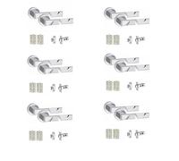 Golden Grace Nova Door Handles with 2.5" Latch, Polished Chrome, 6 Sets