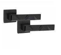 Golden Grace Nova Modern Door Handles Square Rose, Matt Black Finish