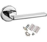 Golden Grace Polished Chrome Leon Design Internal Door Handles Hinge And Latch Set