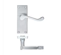 Golden Grace Scroll Lever Latch Door Handles, Brushed Chrome, 1 Pair