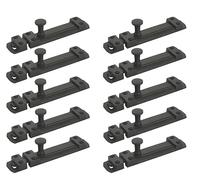 Golden Grace Security Door Slide Bolt Tower in Matt Black Finish, Patio Lock, Garage Backyard Gates - Pack of 10-100mm 4"