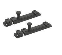 Golden Grace Security Door Slide Bolt Tower, Matt Black 100mm - Pack of 2
