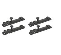 Golden Grace Security Door Slide Bolt Tower, Matt Black 100mm - Pack of 4