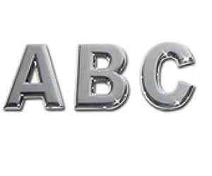 Golden Grace Self Adhesive Alphabets in Chrome Finish, Letter A - House Plate Plaque - 1.25" 32mm