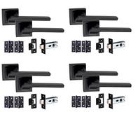 Golden Grace Sigma Door Handle Latch Set, Matt Black, 4 Sets