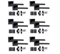 Golden Grace Sigma Lever Latch Door Handle Set, Matt Black, 6 Sets