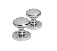 Golden Grace Sprung Mortice Door Knob Set, Chrome Finish, Pair