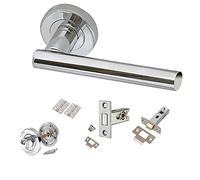 Golden Grace Straight T-Bar Handle Set, Polished Chrome, Bathroom Set