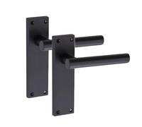 Golden Grace Straight T-Bar Lever Backplate Latch, Matt Black, 1 Pair