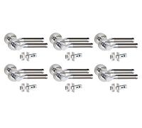 Golden Grace Titan Door Handles Duo Finish Satin Nickel Polished Chrome